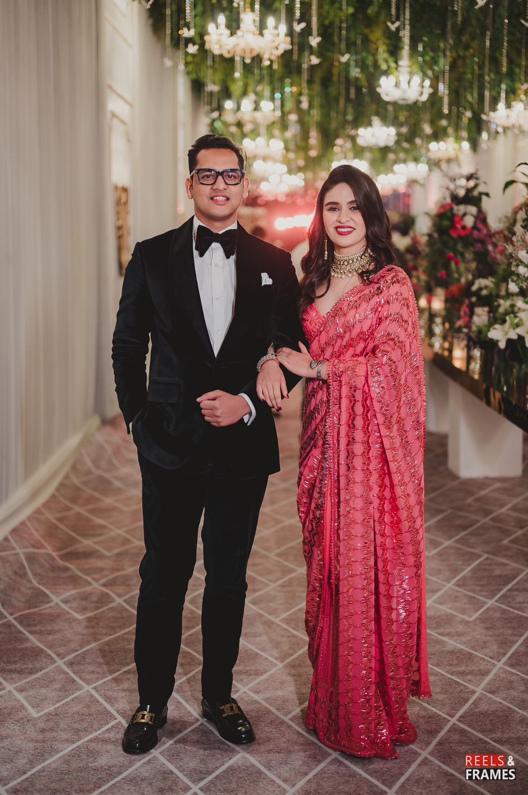 Jatin and Harnoor in elegant evening attire