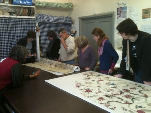 Team at Bowes Museum with Fashoin & Textile Curator Joanna Hashegan