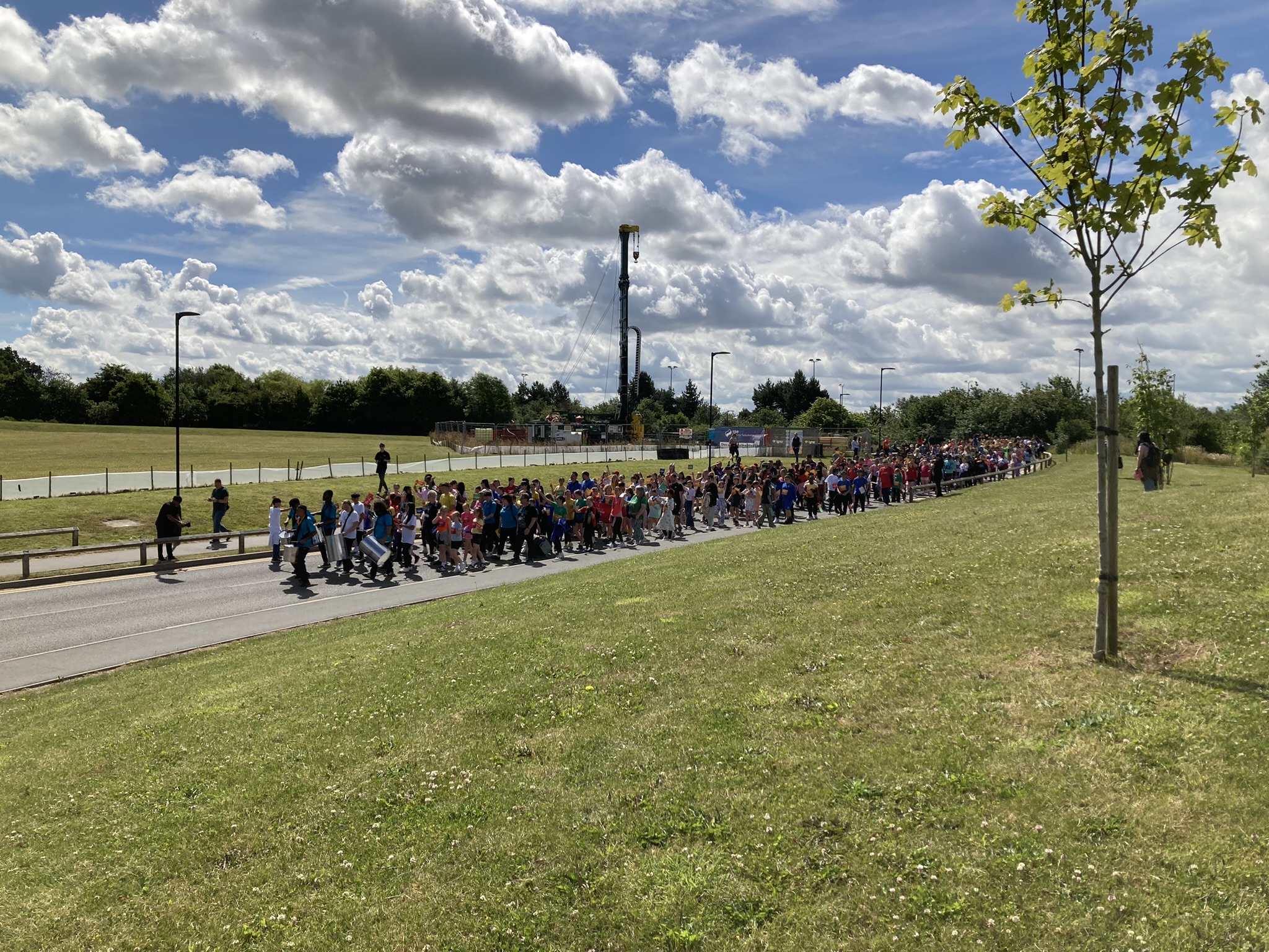 Flame of friendship walk to closing ceremony 